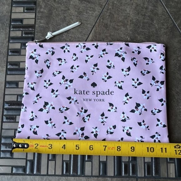 Kate Spade Large Canvas Floral Print Zip Pouch - Picture 7 of 14
